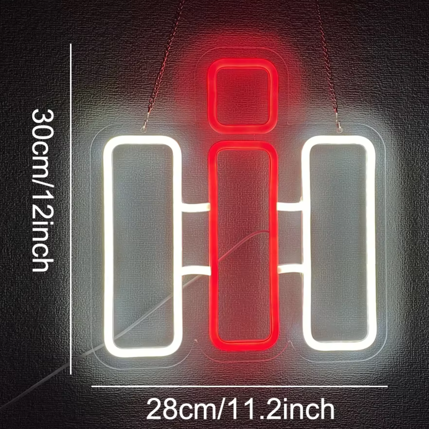Enseigne au néon IH, alimentée par USB
