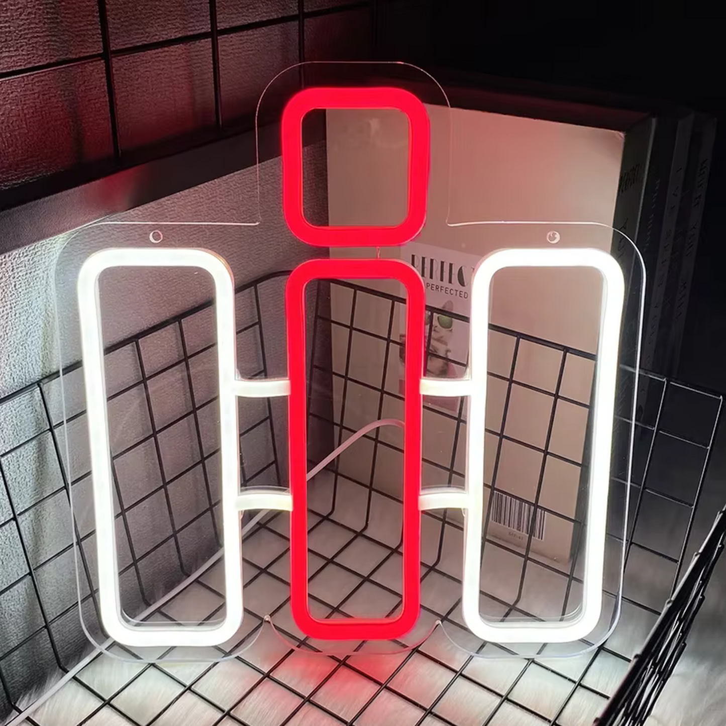 Enseigne au néon IH, alimentée par USB