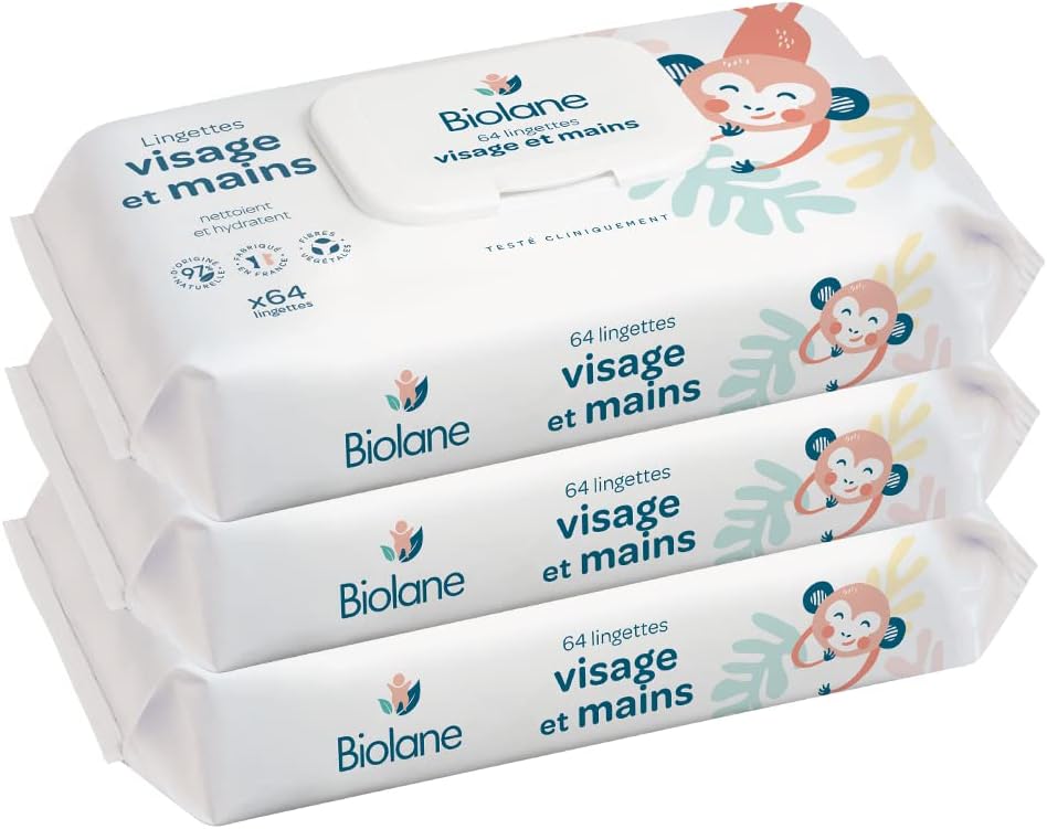 Lingettes visages et main - 192Lingettes(3x64)