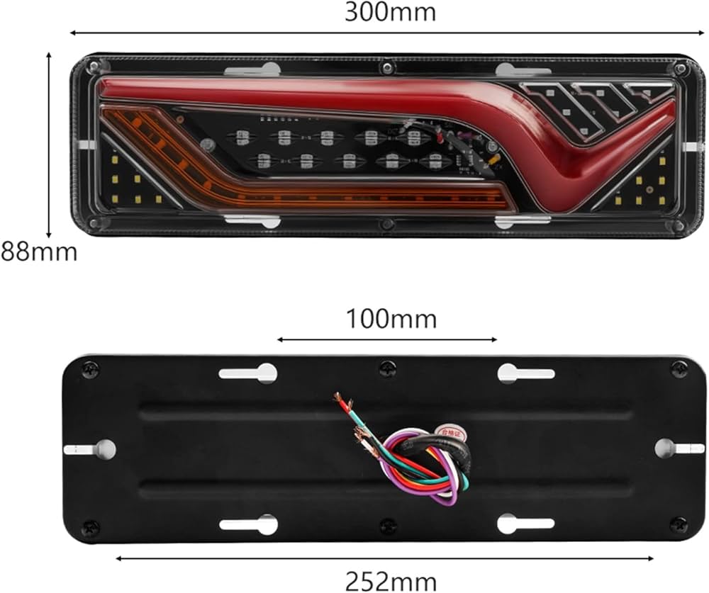 Feu arrière LED 12V-24V pour remorque x2