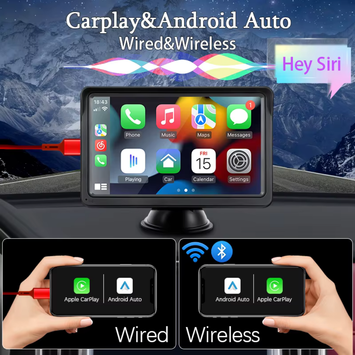 Ecran Apple Carplay / android auto avec ou sans caméra